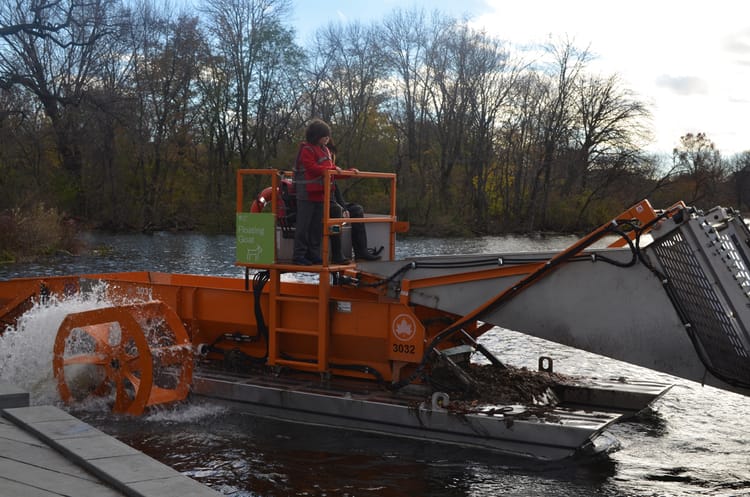 Floating Goat: Prospect Park’s New Weed Harvester Is Christened