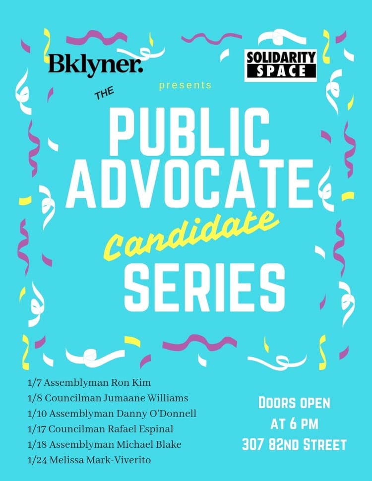 EVENTS – Our “Meet The Candidates For Public Advocate” Series Starts Today!