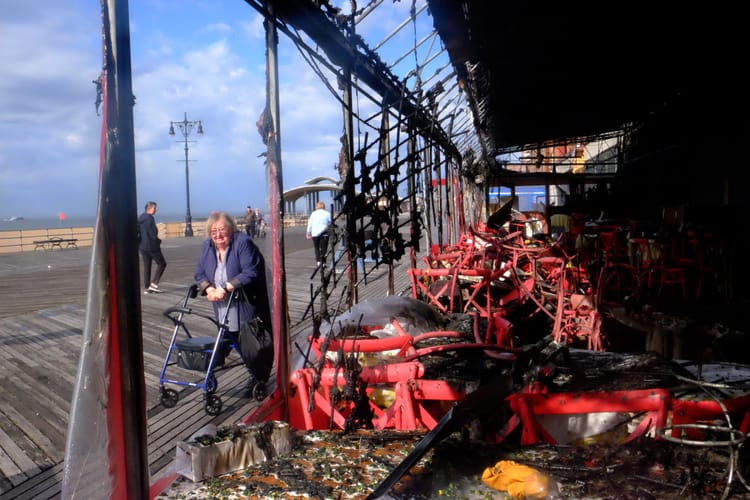 Boardwalk, Brighton Beach Restaurant Burn Last Night