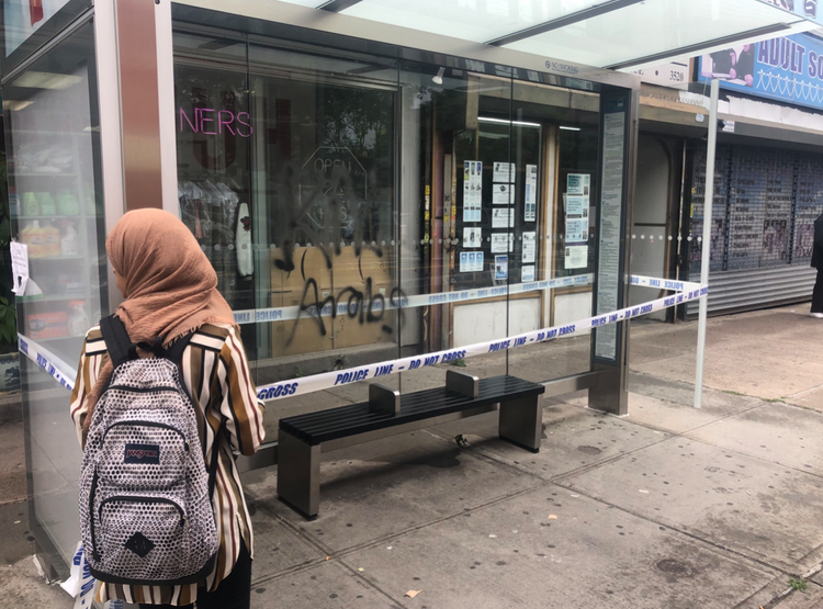 “Kill Arabs” Written At Sheepshead Bay Bus Shelter