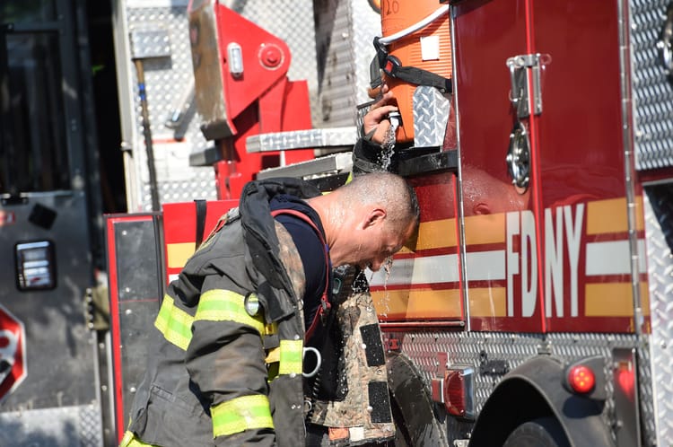 High Temperatures Tax Firefighters At Two Major Fires In Sunset Park And Brownsville