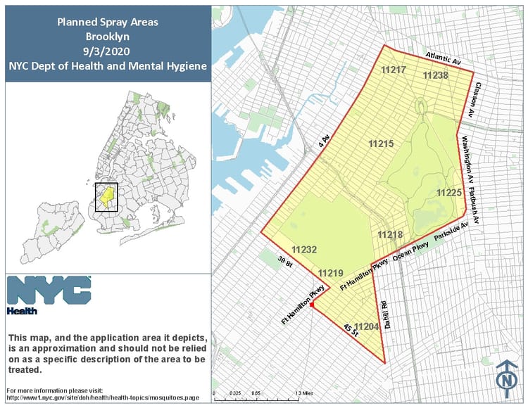 Mosquitoes To Be Sprayed In Park Slope, Windsor Terrace, Prospect Heights Sept. 3