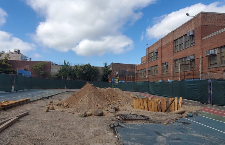 Stalled Stormwater Reduction Project Leaves Gaping Hole in PS9 Schoolyard