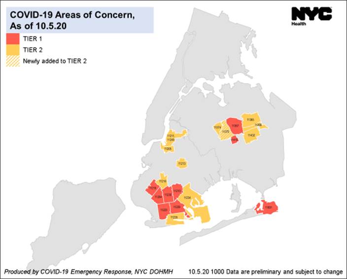 Latest On Brooklyn’s COVID19 Hotspots – 10/5