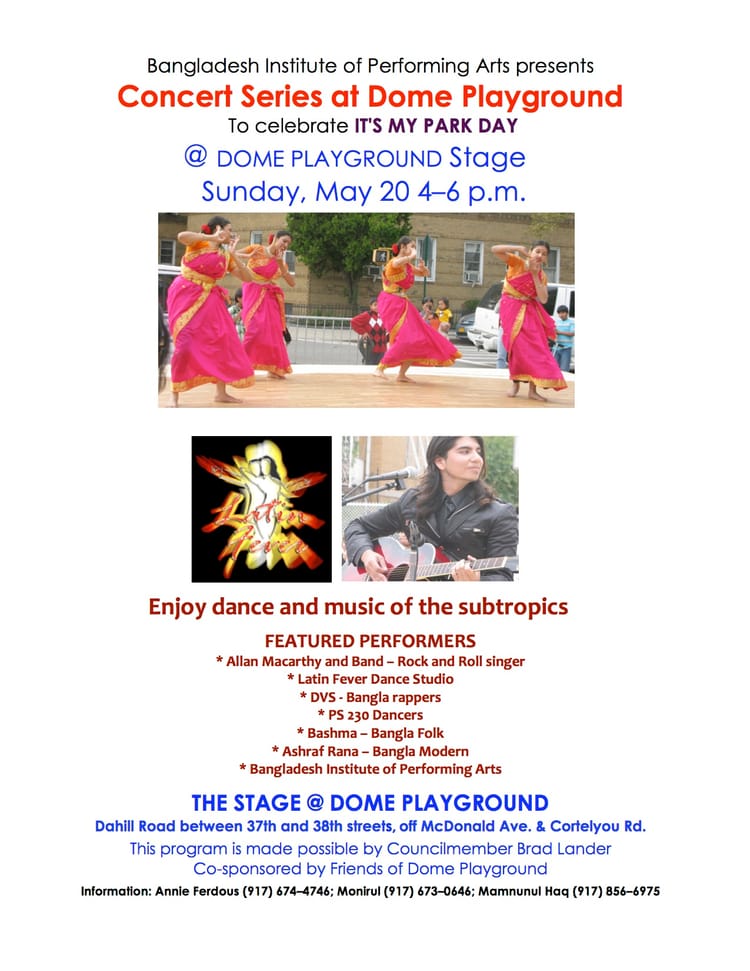 Hear Music, See Dancing, and More Sunday at Dome Playground