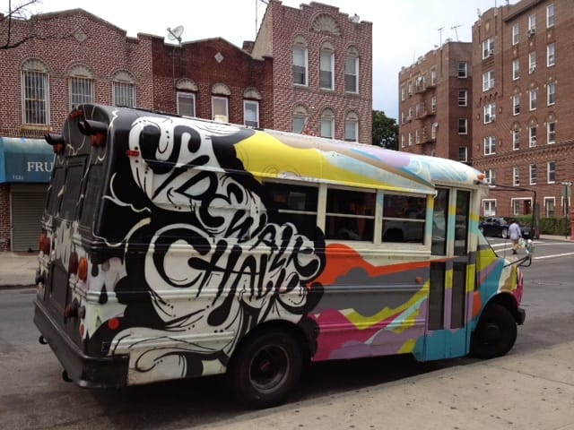 Sidewalk Chalk Bus