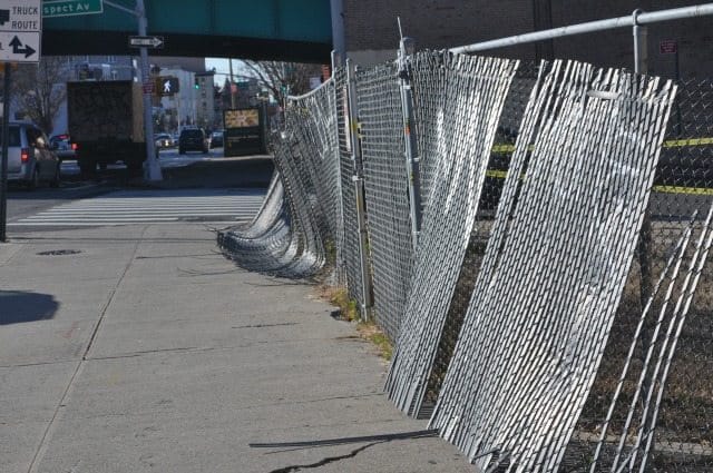 Caution: 4th Ave and Prospect Ave Fence Falling