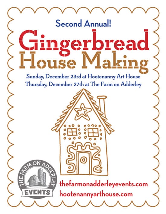 Build a Gingerbread House for the Holidays at The Farm on Adderley