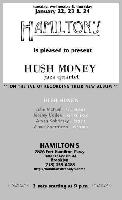 Jazz Residency at Hamilton’s