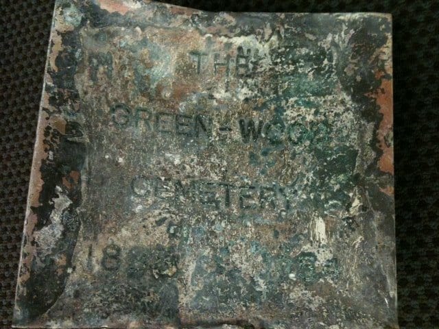 Time Capsule Found at Green-Wood Cemetery