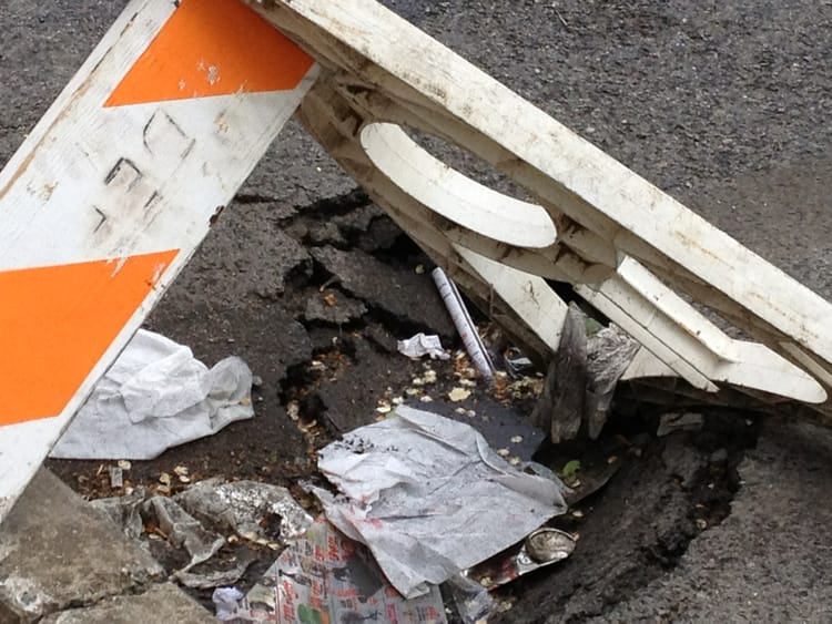 Two Sinkholes Spotted: On Caton And On East 2nd