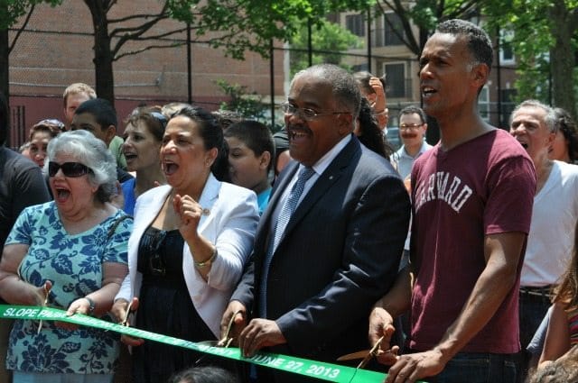 The Sun Shines As Slope Park Officially Opens