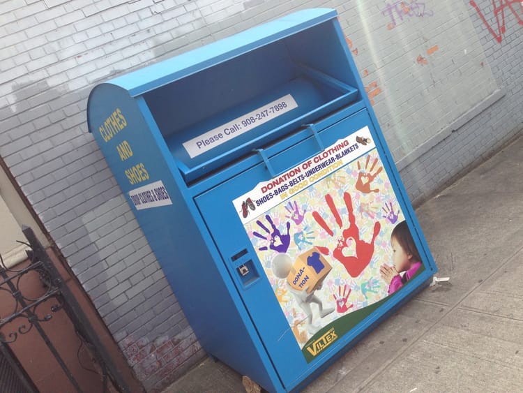 Clothing Donation Bin Pops Up On 14th Street