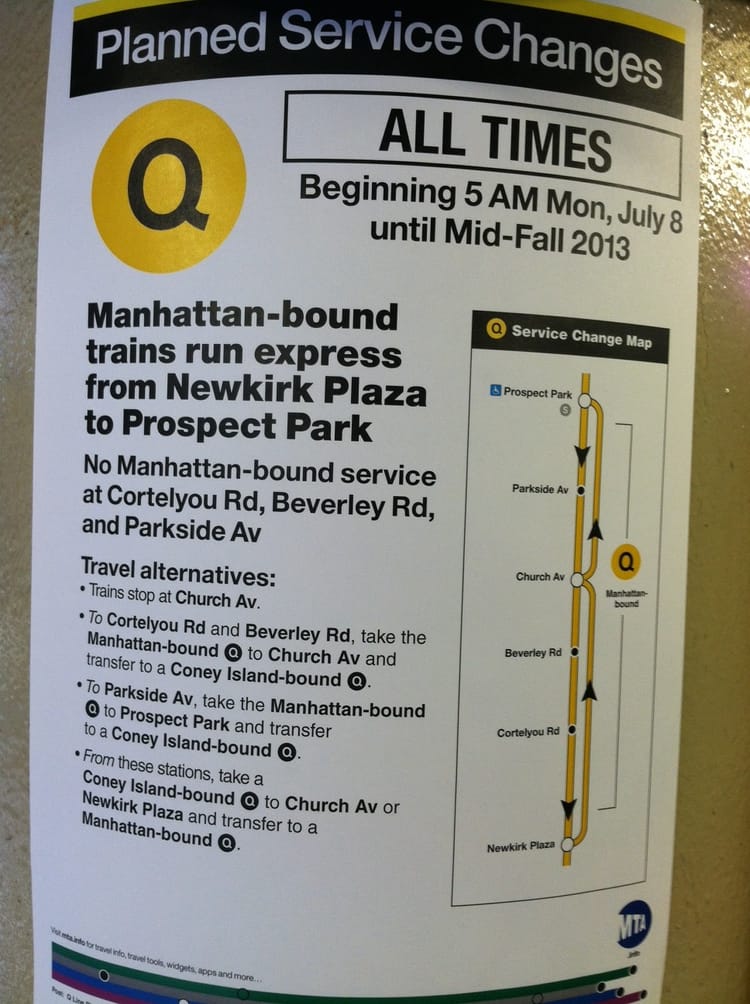 Q Line Overhaul & Service Changes Start July 8