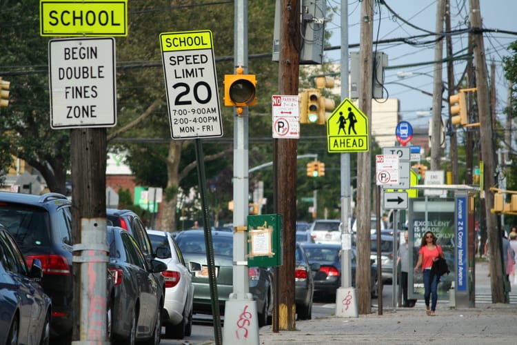 Photo: Sign Congestion On Coney Island Avenue