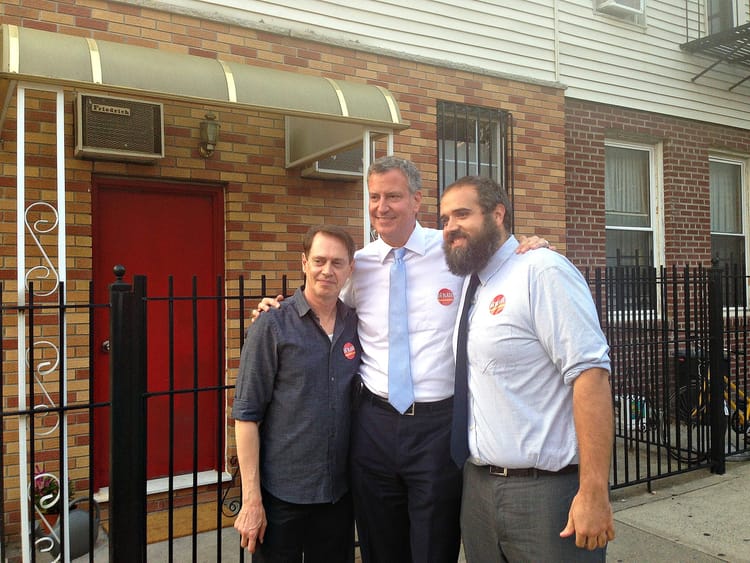 De Blasio Talks Pre-K At Southside Coffee Phone Bank Tuesday