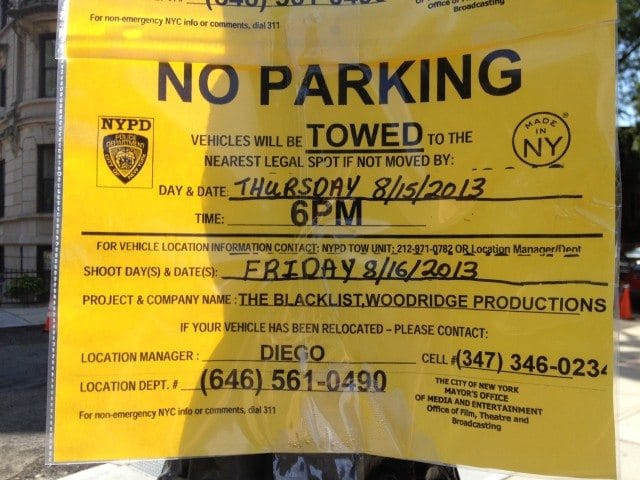 NBC’s The Blacklist Shooting On 13th Street Friday