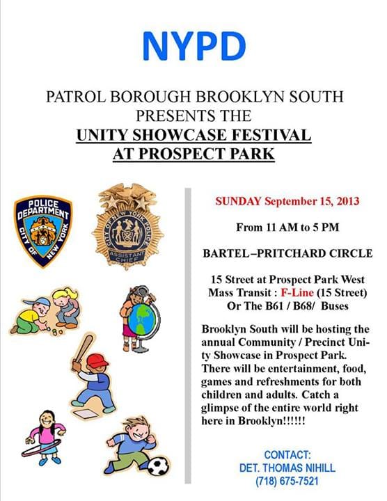 Join Patrol Brooklyn Borough South Officers This Sunday For Annual Unity Showcase Festival