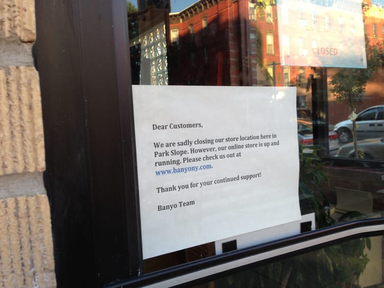 Banyo Closes Shop On 7th Avenue And 14th Street