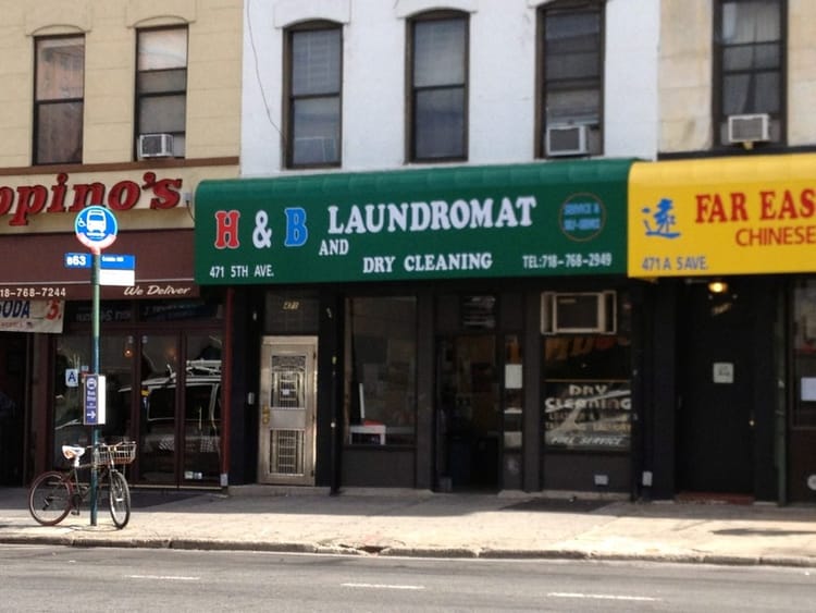 New Awning For H&B Laundromat On 5th Avenue