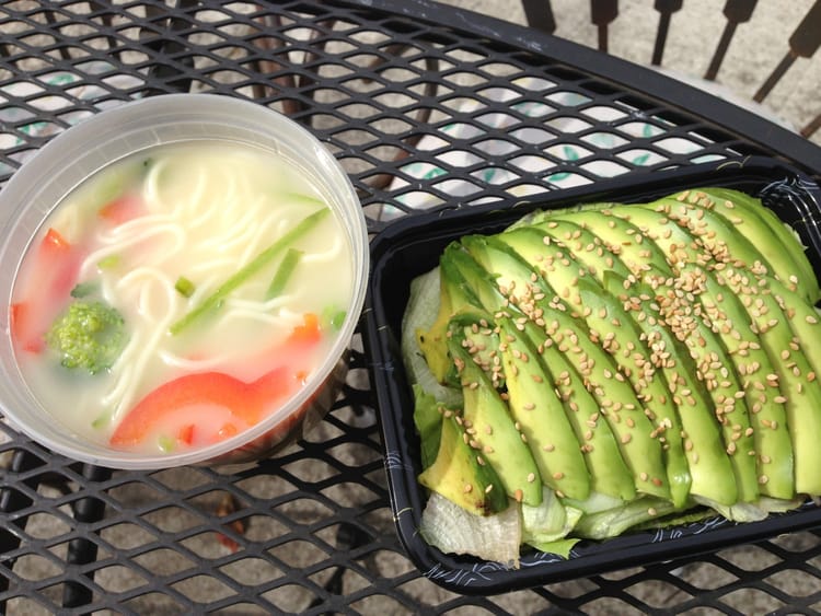 Afternoon Bite: Miso Ramen Soup And Avocado Salad From Kiku