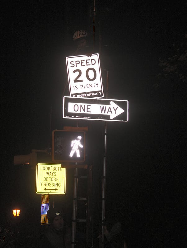 Activists Install Legit-Looking Speed Limit Signs Along Prospect Park West