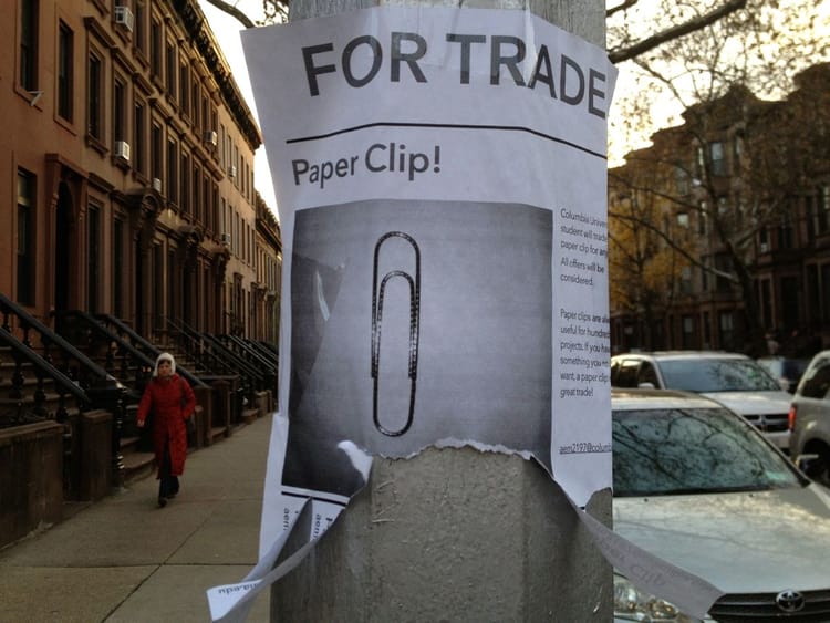 Photo Of The Day: Paper Clip For Trade