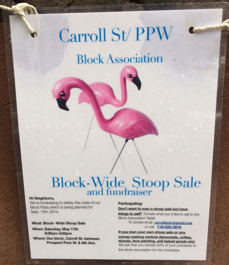 Carroll St/PPW Block-Wide Stoop Sale This Weekend