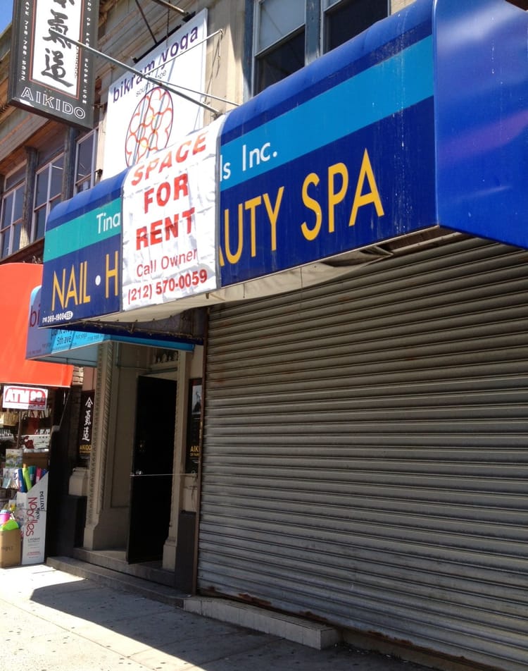 Tina’s Nail Salon Closed, Space For Rent