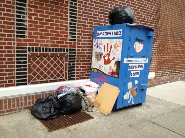 More Illegal Clothing Bins Being Dropped Around The Neighborhood