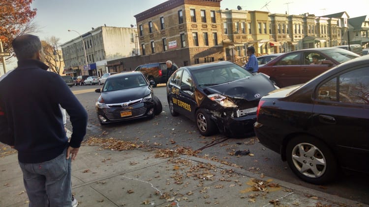 Cabs Collide On Bath Ave & Bay 26th Causing Commotion