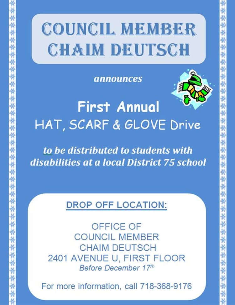 Deutsch Kicks Off First Hat, Scarf & Glove Drive