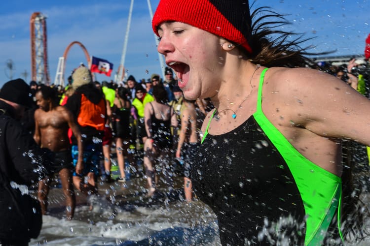 A Cold, Wet Start To 2015: Photos From Coney Island’s Polar Bear Plunge