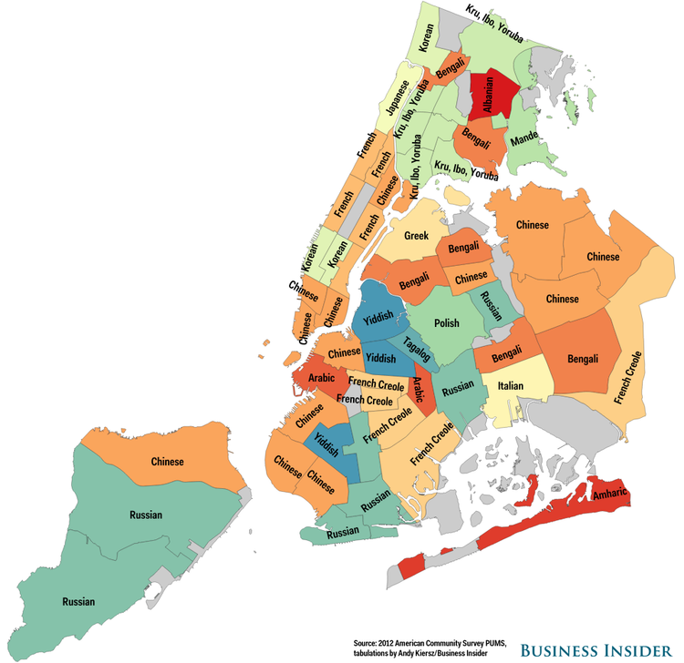 Yiddish And Chinese Are Third-Most-Popular Languages In Fort Greene-Clinton Hill