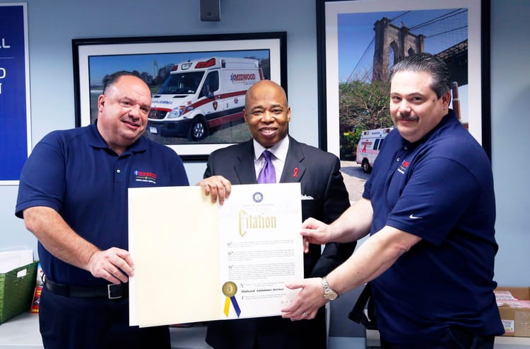 Midwood Ambulance Honored By BP Adams For Service To Community