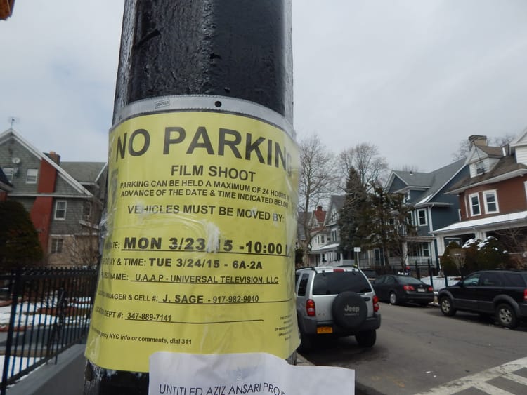 Aziz Ansari Project To Film In Our Neighborhood Tomorrow, March 24; Move Your Cars By Monday Night