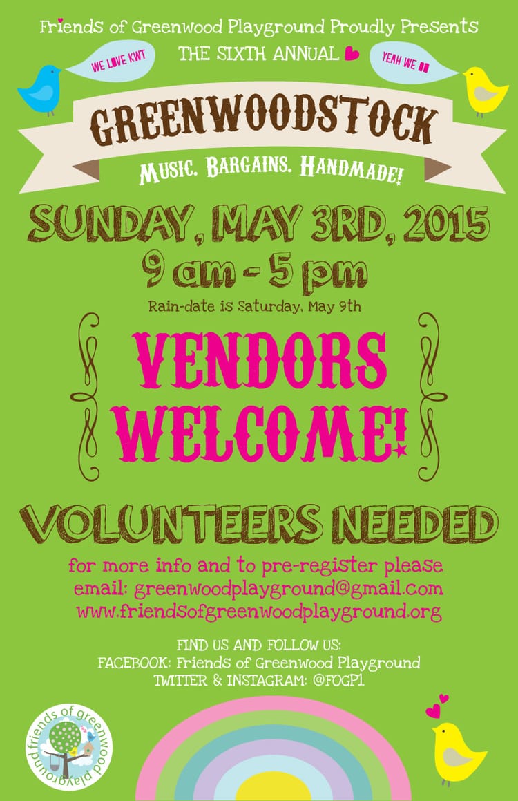 Volunteers & Vendors Wanted For Greenwoodstock