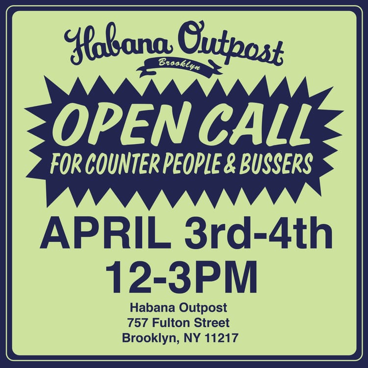 Habana Outpost Is Hiring Bartenders And Bussers