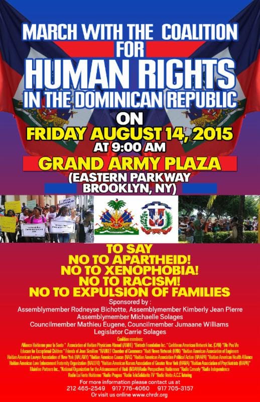 Join Local Leaders & Neighbors In Protest Against Mass Expulsion of Dominico-Haitians From Dominican Republic