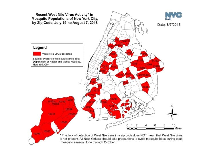 Tomorrow: Southern Brooklyn To Be Sprayed For West Nile-Carrying Mosquitoes