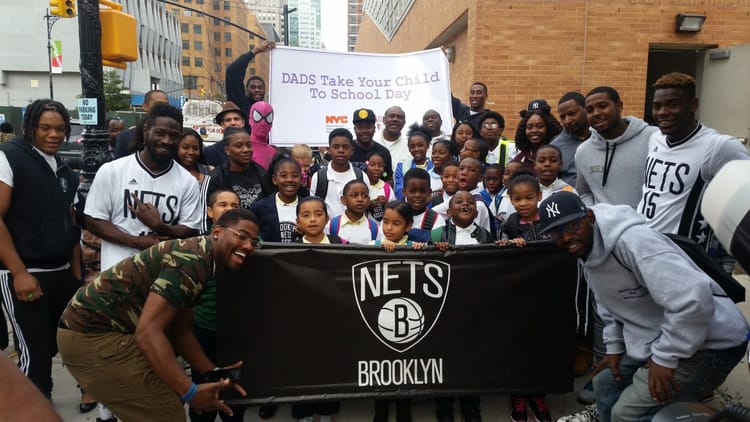 Local Dads — And Moms — Walked Their Kids To School In Solidarity (PHOTOS)