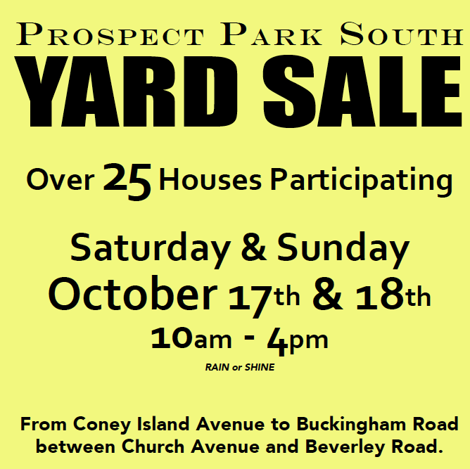 Massive Prospect Park South Yard Sale This Saturday And Sunday