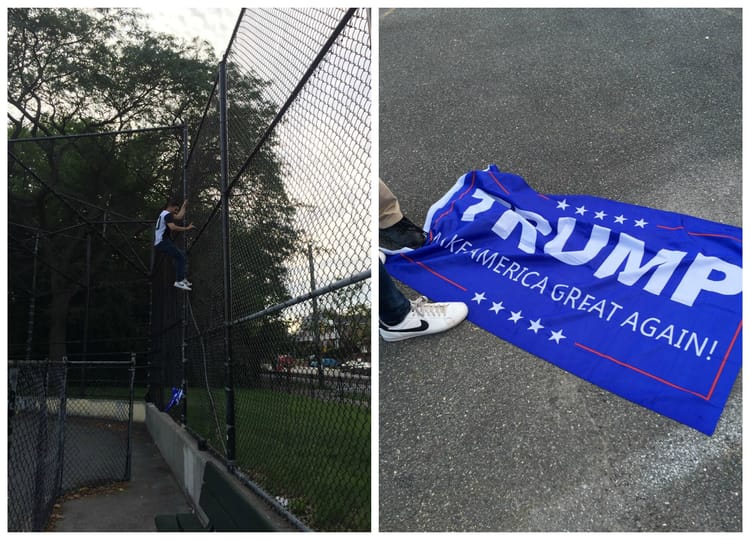 Teens Trash ‘Divisive’ Pro-Trump Sign In Dyker Beach Park