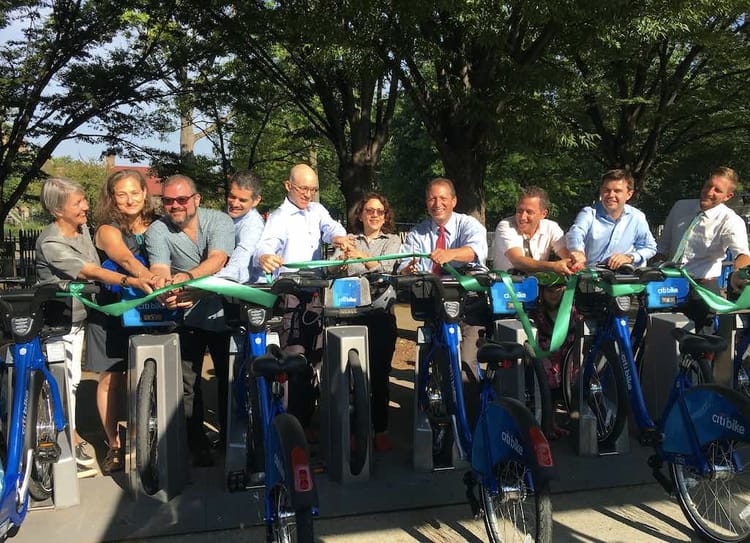 Citi Bike Expansion Ushered In By DOT, City And Community Leaders With 5th Avenue Ribbon Cutting