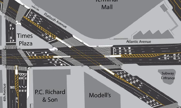 Traffic Calming At Times Plaza Is Key To Flatbush-Atlantic Safety Plan