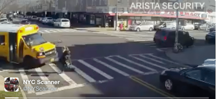 Woman Struck By School Bus On Nostrand Avenue In Midwood [Warning: Graphic Video]