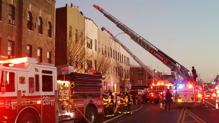 Sunday Evening Fire Sparks On Coney Island Avenue