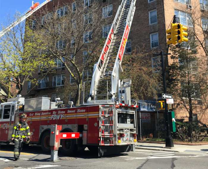 Fire Causes Traffic Backup On Cortelyou Road