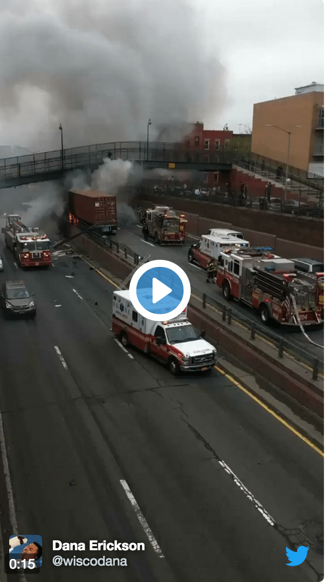 BQE Fire Near Union Street