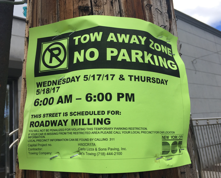 Repaving Schedule For Brooklyn This Week: Move Your Cars